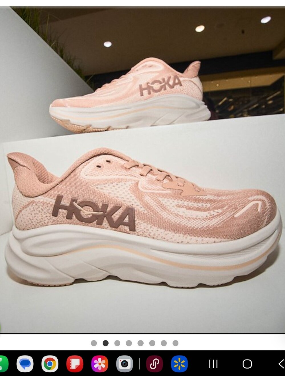 Brand New Womens HOKA Clifton 10 Athletic Shoe - Blush / Rose Latte Size 10